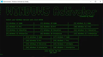 Windows Activator by Goddy v5.4