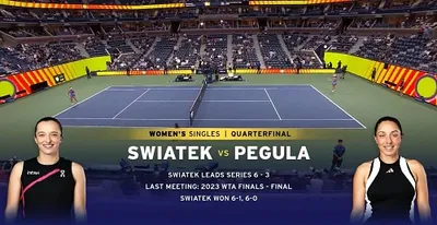 Tenis: Turniej US Open w Nowym Jorku ćwierćfinał gry pojedynczej: Iga Świątek - Jessica Pegula (05.09.2024) PL.1080i.HDTV.H264-NoGRP / Komentarz polski