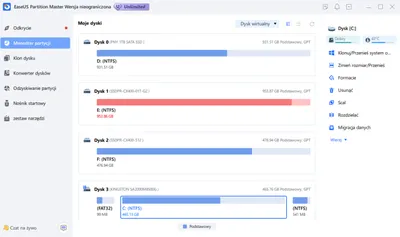 EaseUS Partition Master 18.8.0 Build 20240605 Professional / Unlimited / Server / Technician MULTi-PL + WinPE