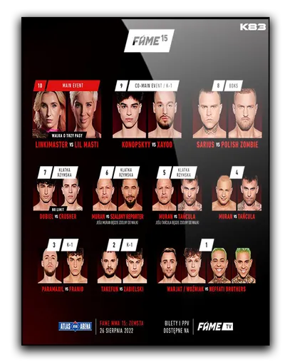 Fame MMA 15 (26.08.2022) PL.1080p.PPV.WEB-DL.H264.DD2.0-K83 / Komentarz PL