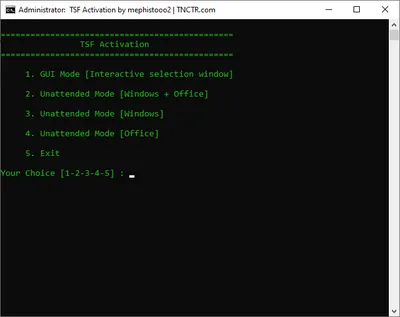 Powershell TSF Activation 1.0