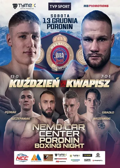 Boks: Nemo Car Center Poronin Boxing Night waga superśrednia: Kamil Kuździeń - Hubert Kwapisz (13.12.2025) PL.1080p.WEB-DL.H264-GNLP / oryginalna polska