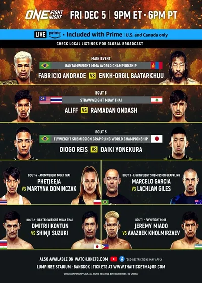 ONE Fight Night 38: Andrade vs. Baatarkhuu (05.12.2025) PL.1080i.HDTV.H264-NoGRP / Komentarz polski