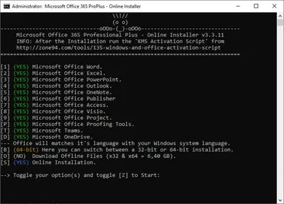 Microsoft Office 365 ProPlus - Online Installer 3.3.11